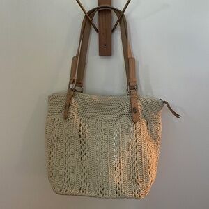 The Sak Crochet Bag in Alpine Beige  and Silver
